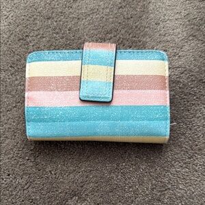 Sonoma Striped Wallet with Pastel Colors